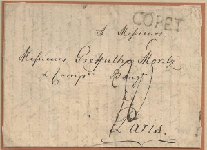 1790 Copet_de Celigny à Paris lettre double 30sols