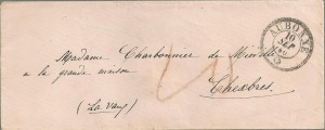 1860 Lettre d'Aubonne à Chexbres