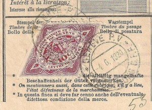 Cachet de station CFF de Genève 1920