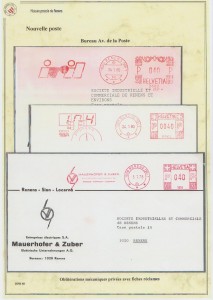 1978 oblitérations flamme-réclame privés de sociétés de Renens
