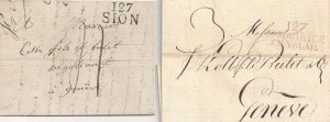 Lettres 1813 et 1812 avec cachets du Département du Simplon 127