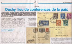 Article de JL.Emmenegger paru dans le no9/2016 journal d'Ouchy sur le thème Ouchy, lieu de conférences de la paix
